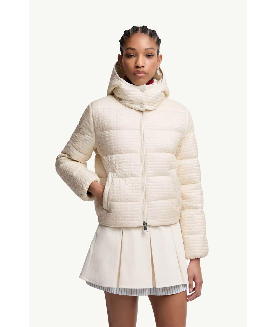 MONCLER Бежевый пуховик, фото 2