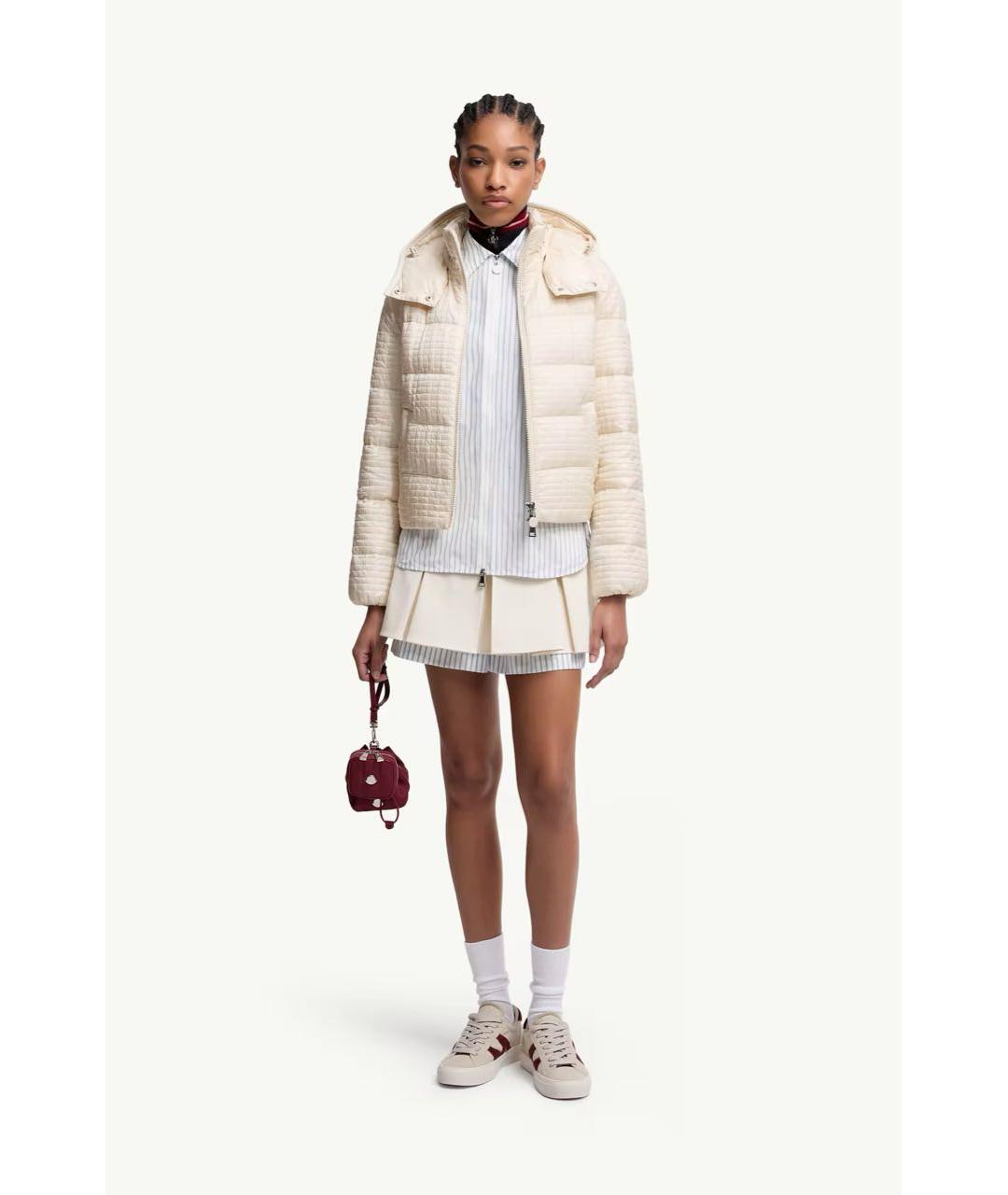 MONCLER Бежевый пуховик, фото 6