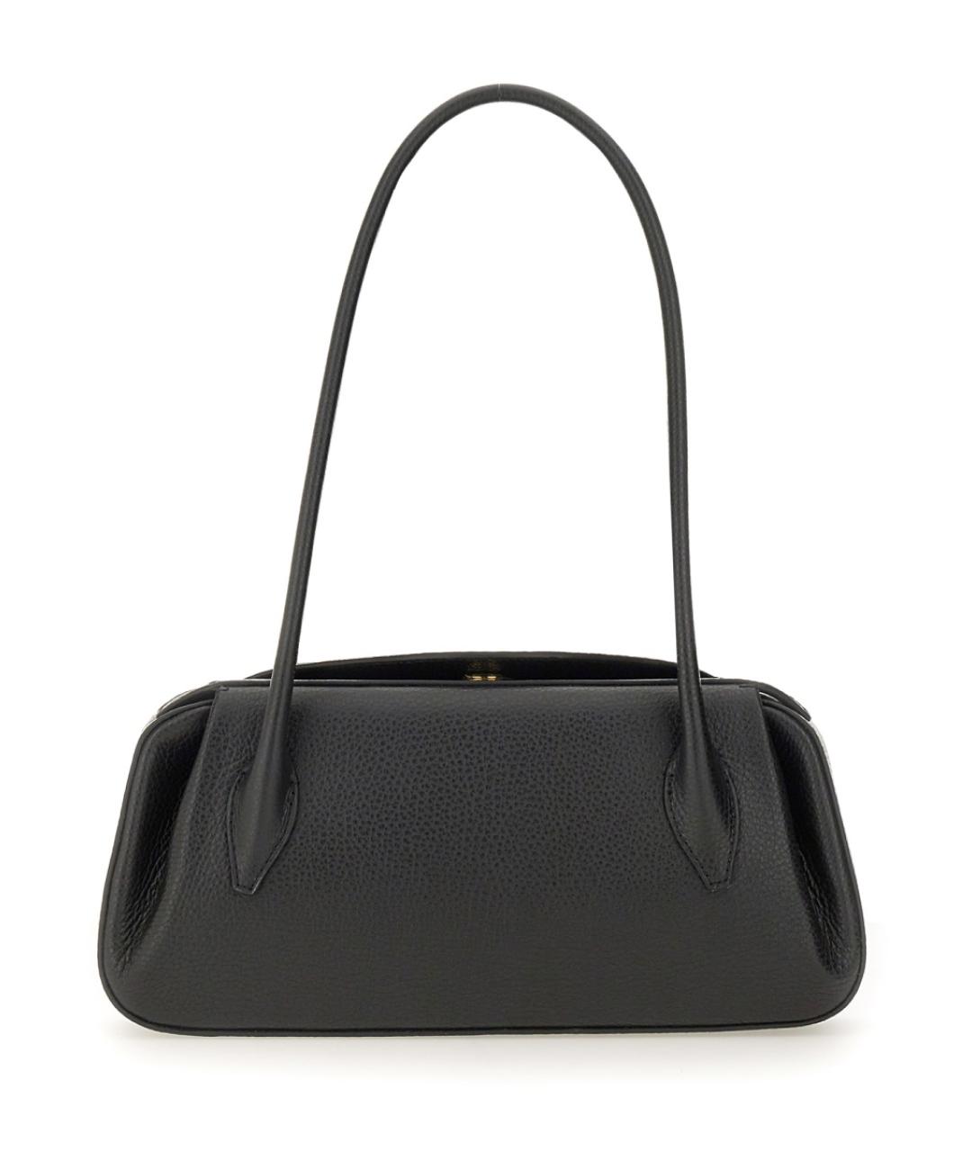 YUZEFI Черная кожаная сумка через плечо, фото 2