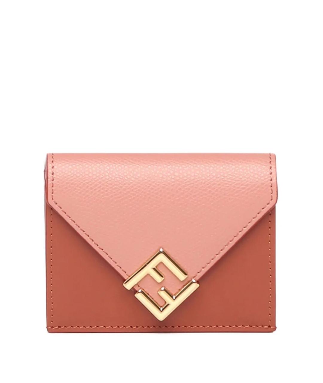 FENDI Розовый кожаный кошелек, фото 1