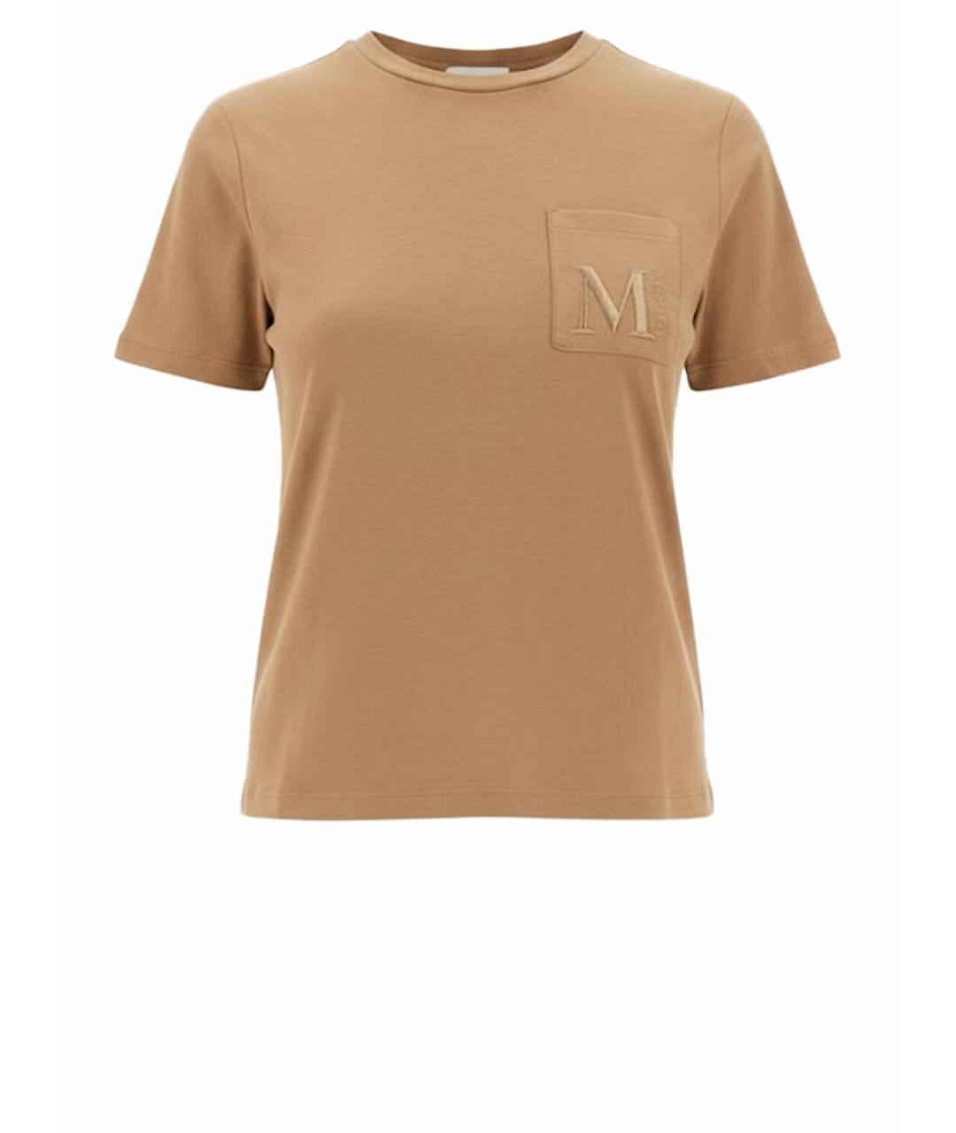 'S MAX MARA Бежевая хлопковая футболка, фото 1
