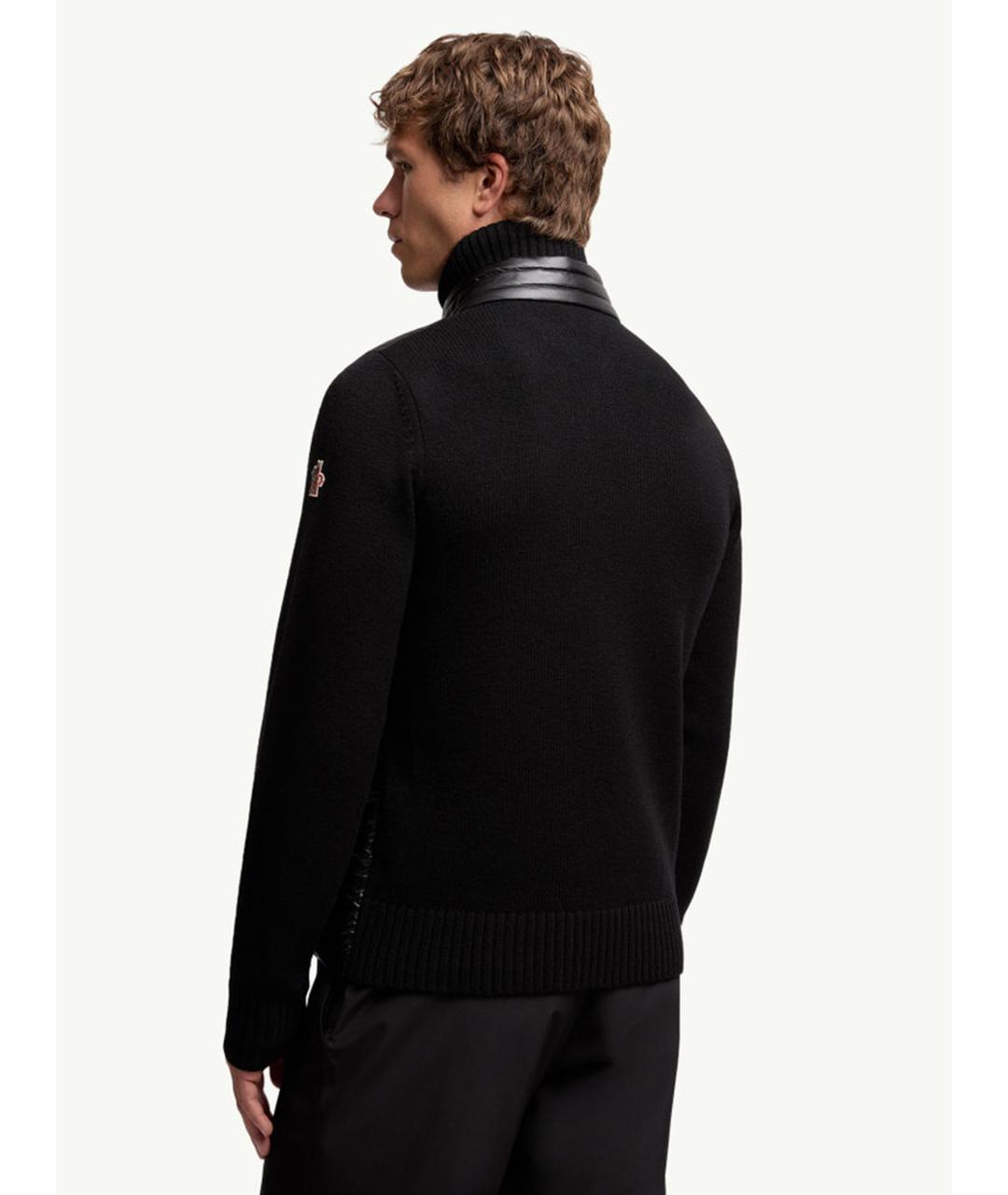MONCLER Черная шерстяная куртка, фото 4