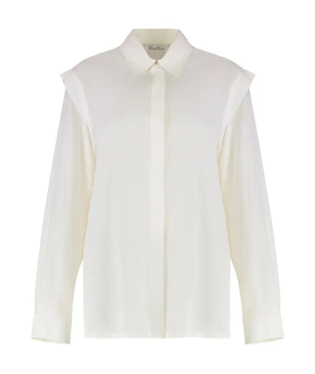 MAX MARA Белая шелковая рубашка, фото 1