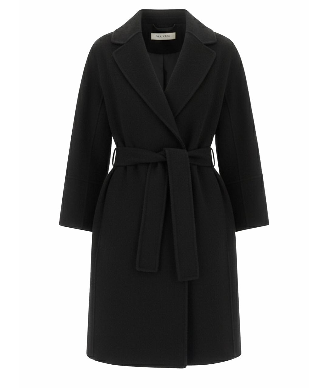 'S MAX MARA Черное шерстяное пальто, фото 5