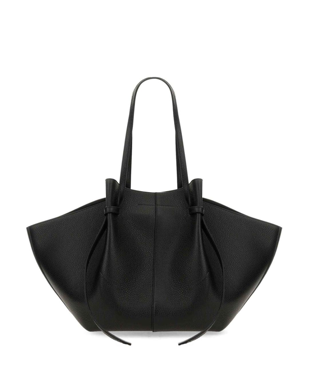 YUZEFI Черная кожаная сумка через плечо, фото 2