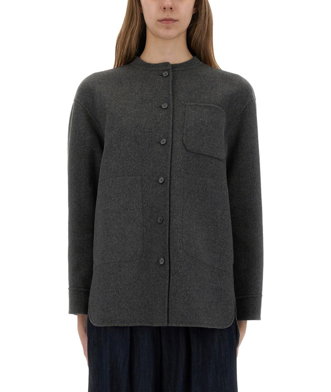 'S MAX MARA Серая шерстяная куртка, фото 5