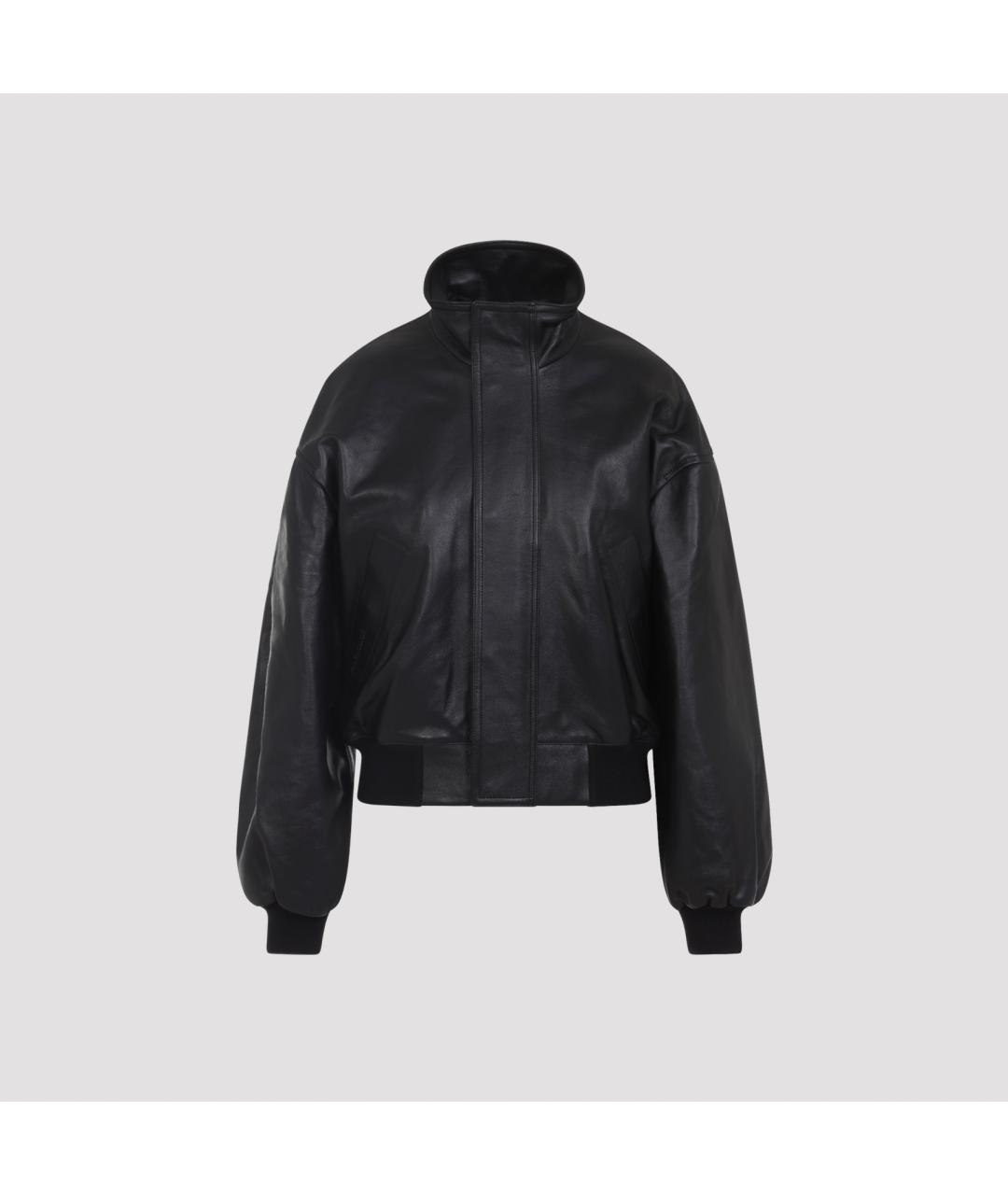 BALENCIAGA Черная кожаная куртка, фото 2