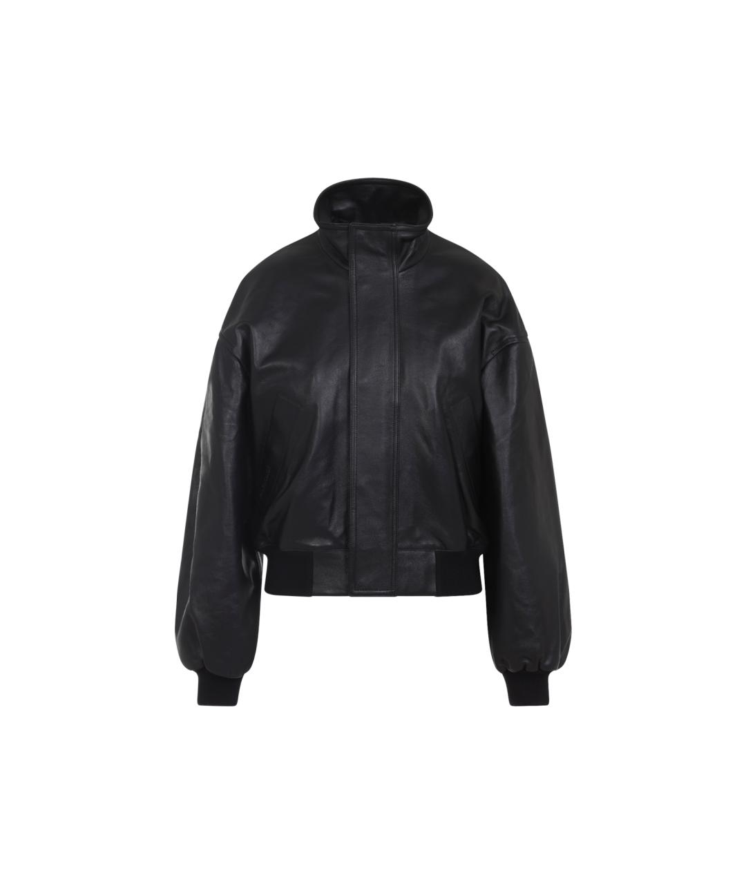 BALENCIAGA Черная кожаная куртка, фото 1