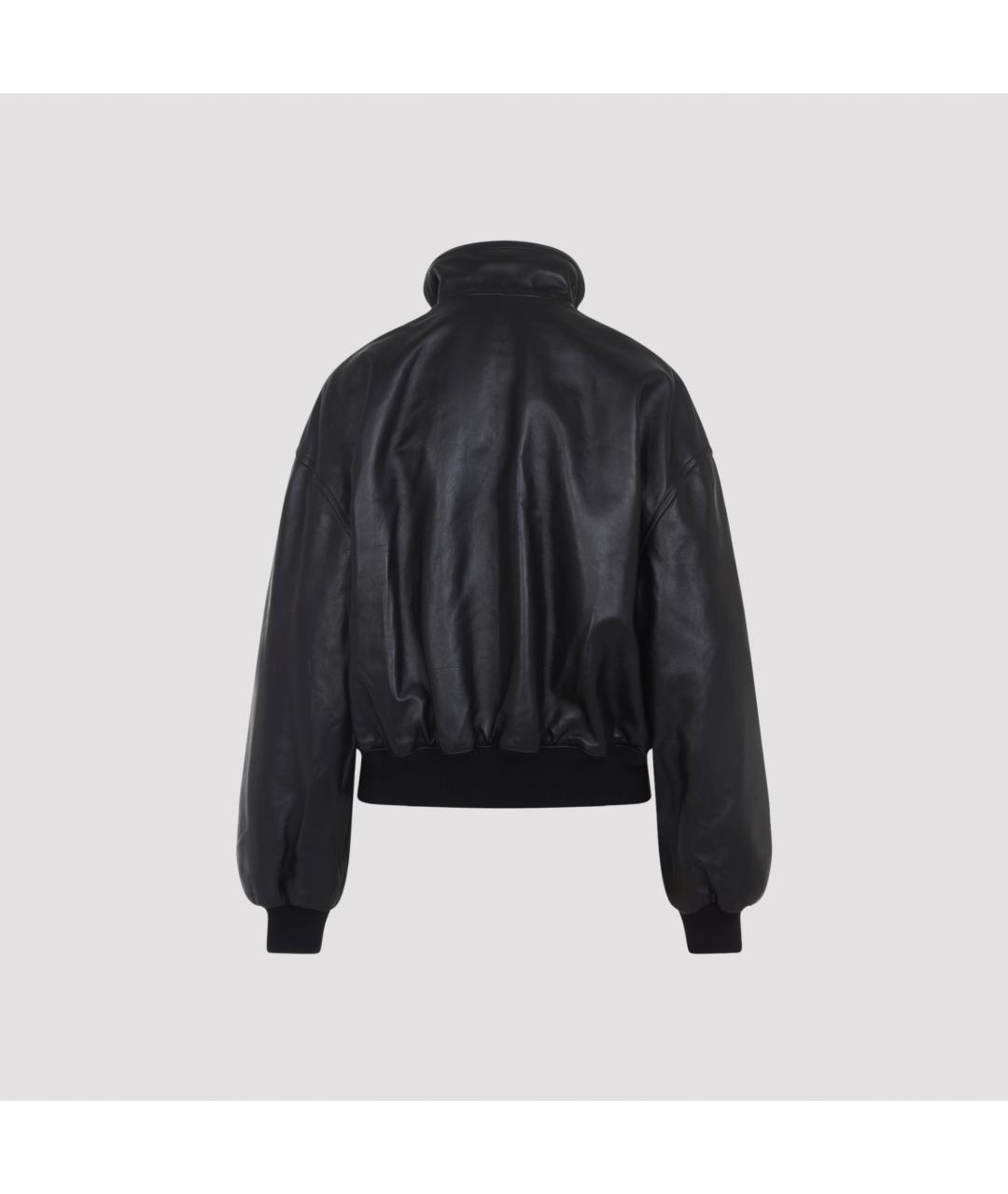 BALENCIAGA Черная кожаная куртка, фото 3