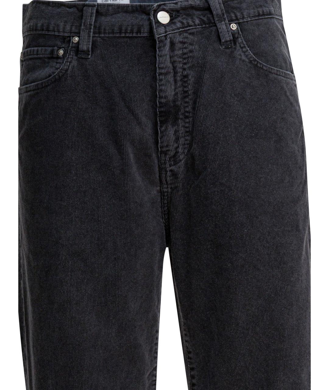 CARHARTT WIP Черные хлопковые повседневные брюки, фото 3