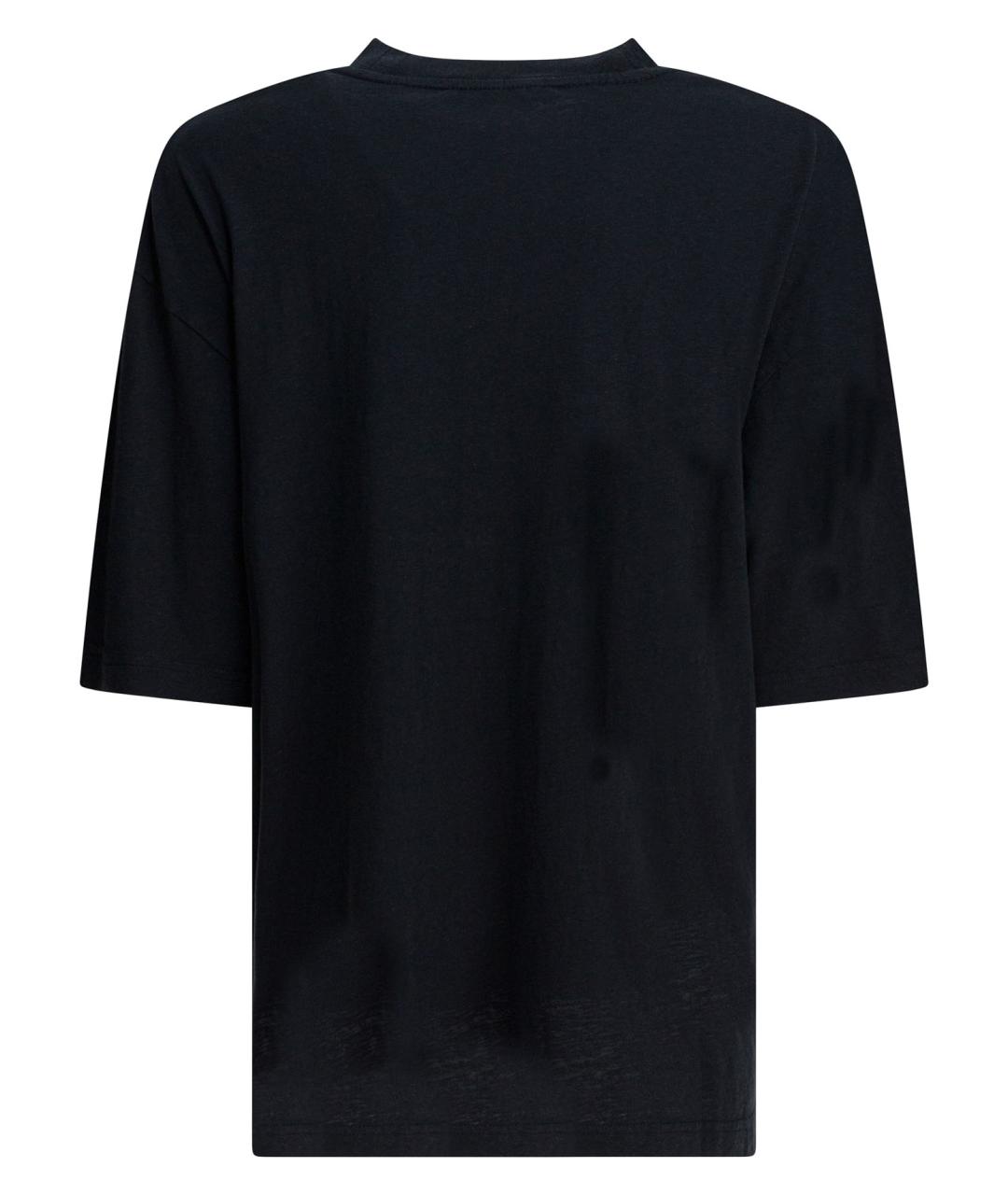 ACNE STUDIOS Черная хлопковая футболка, фото 2