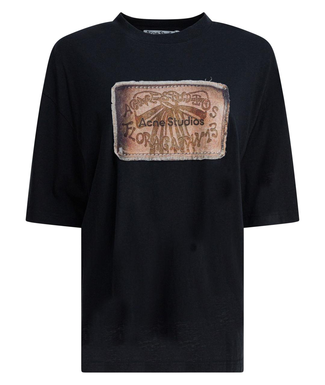 ACNE STUDIOS Черная хлопковая футболка, фото 1