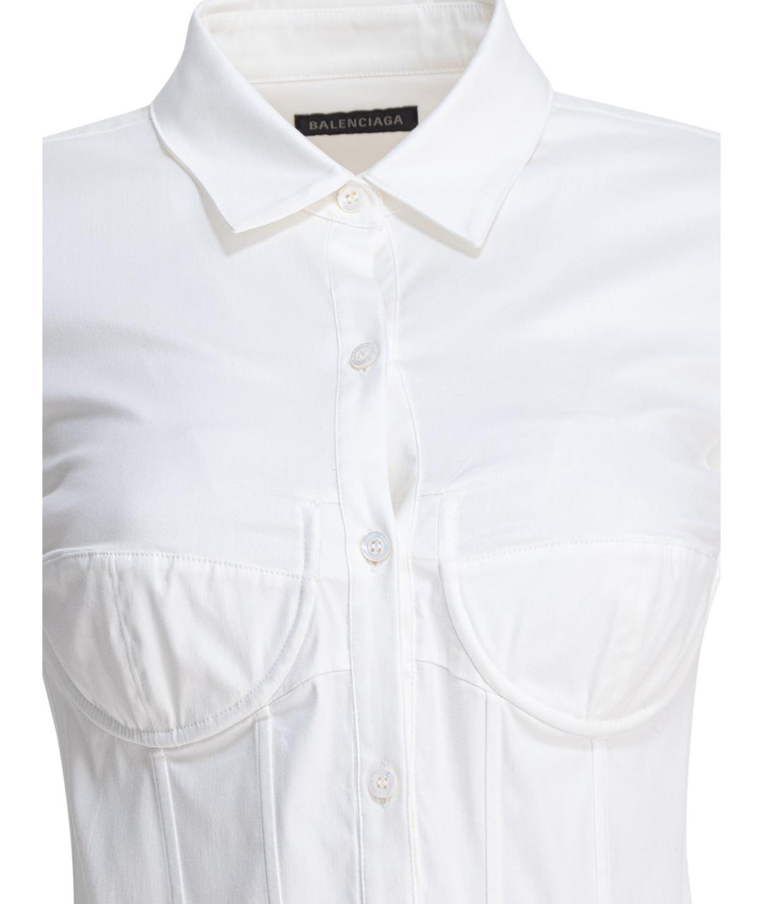 BALENCIAGA Белая хлопковая рубашка, фото 3