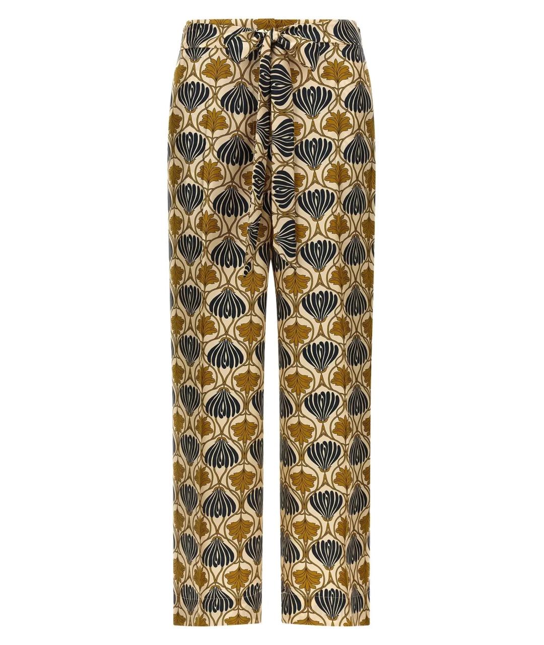 'S MAX MARA Мульти шелковые прямые брюки, фото 1