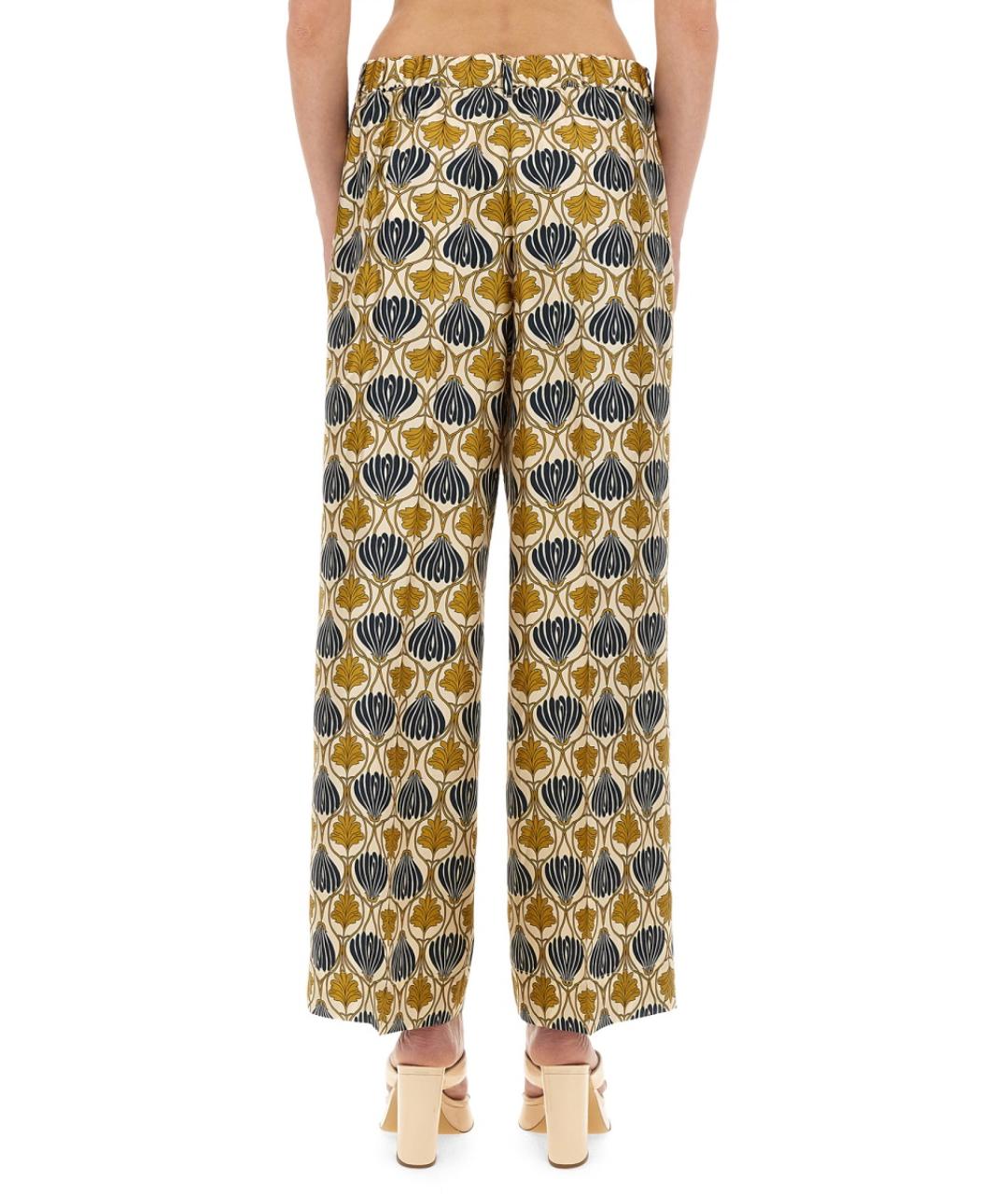 'S MAX MARA Мульти шелковые прямые брюки, фото 4