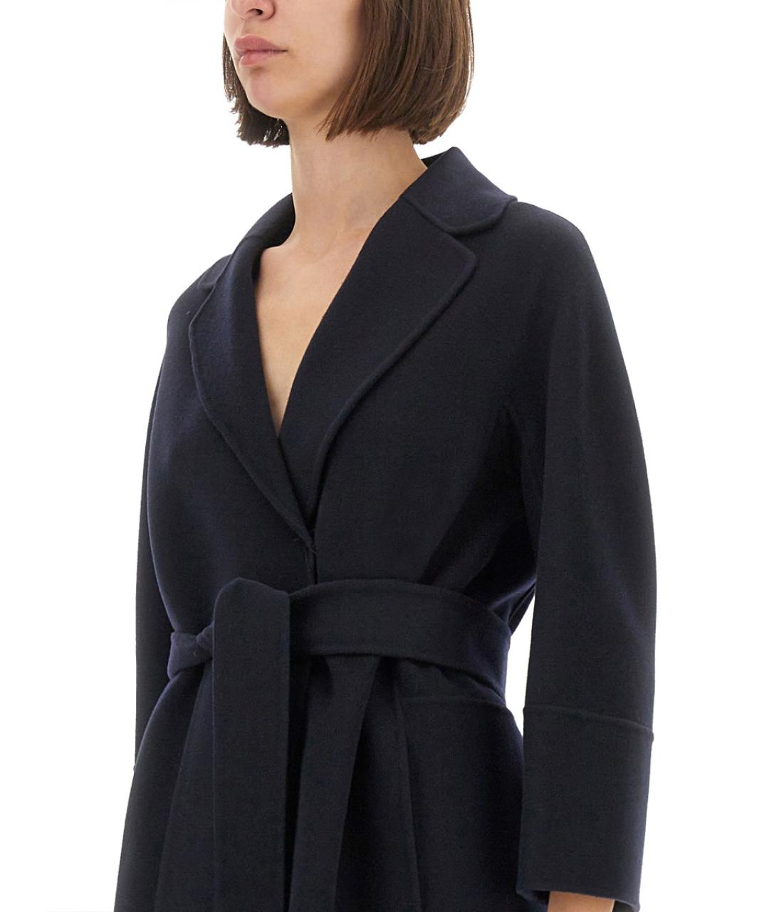 'S MAX MARA Синее шерстяное пальто, фото 5