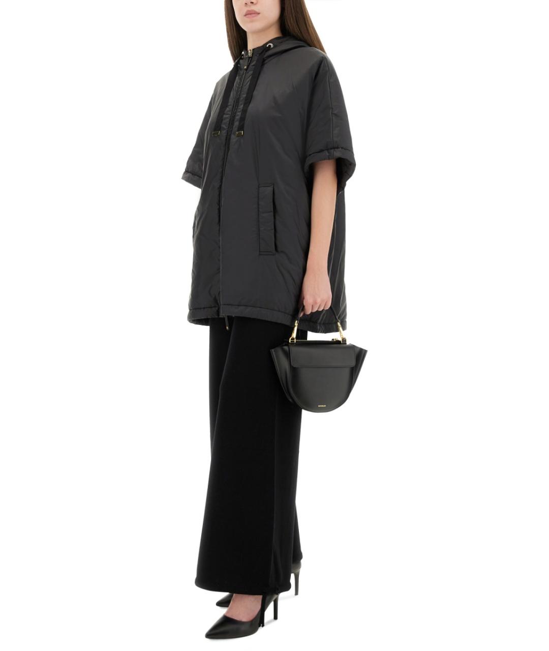 MAX MARA Черные шерстяные прямые брюки, фото 3