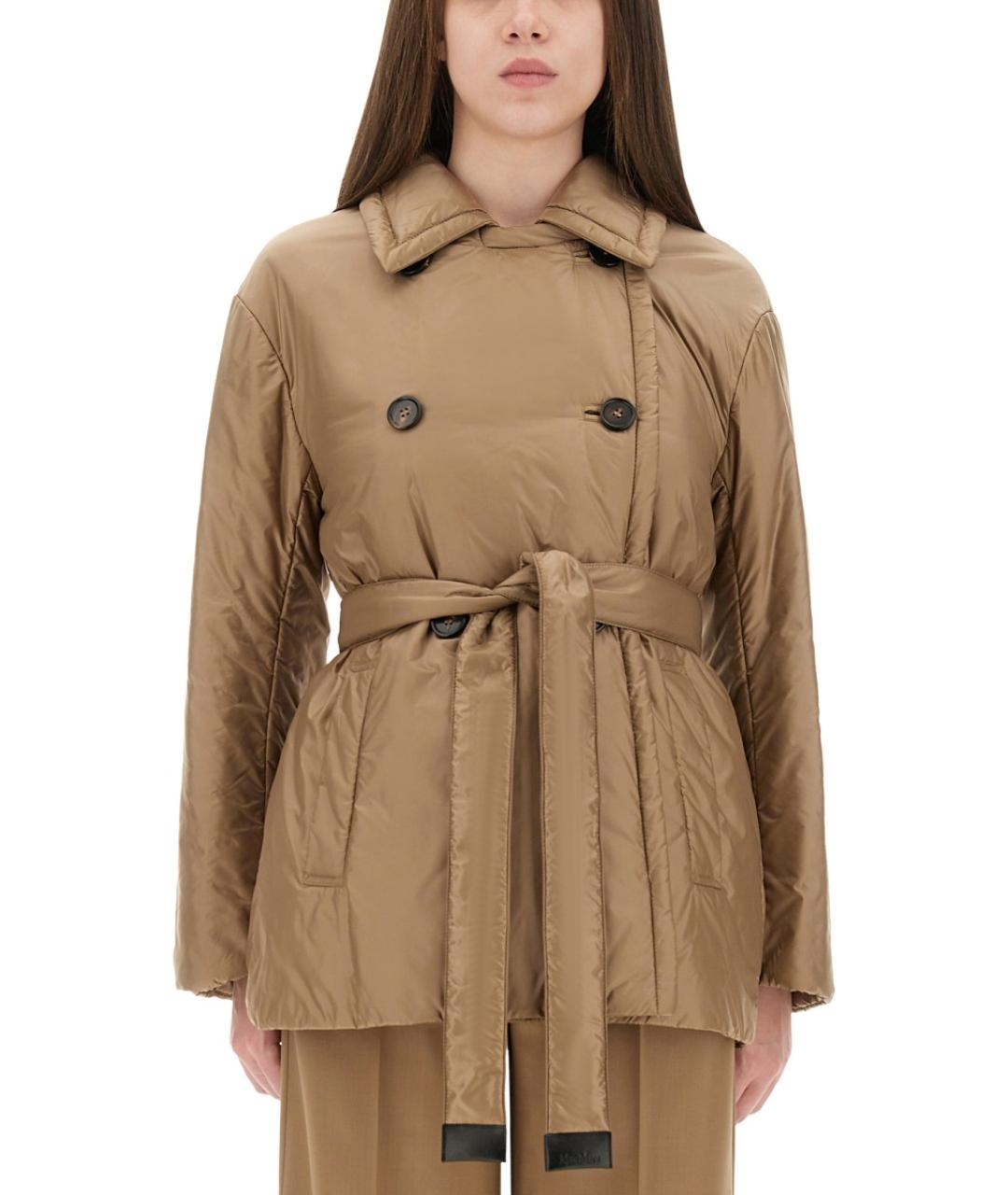 'S MAX MARA Бежевая полиэстеровая куртка, фото 2