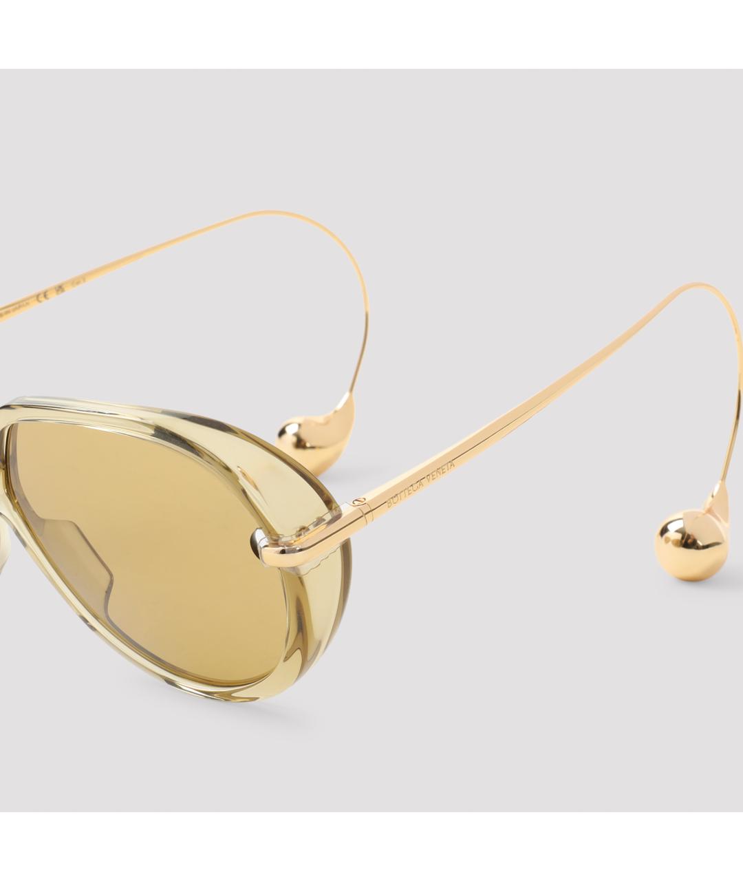 BOTTEGA VENETA Желтые солнцезащитные очки, фото 3