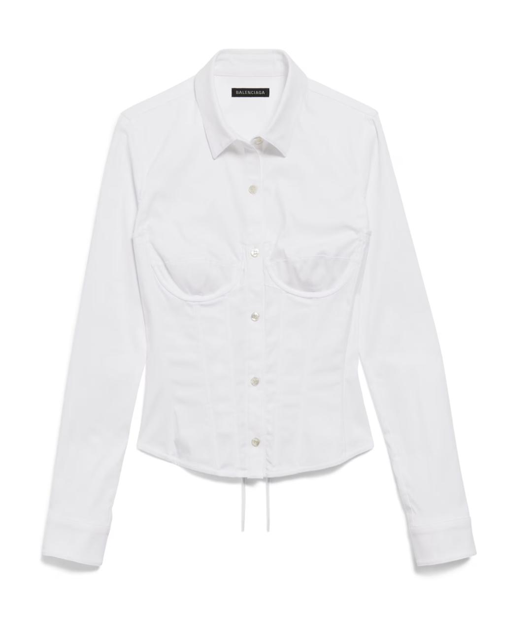 BALENCIAGA Белая хлопковая рубашка, фото 6