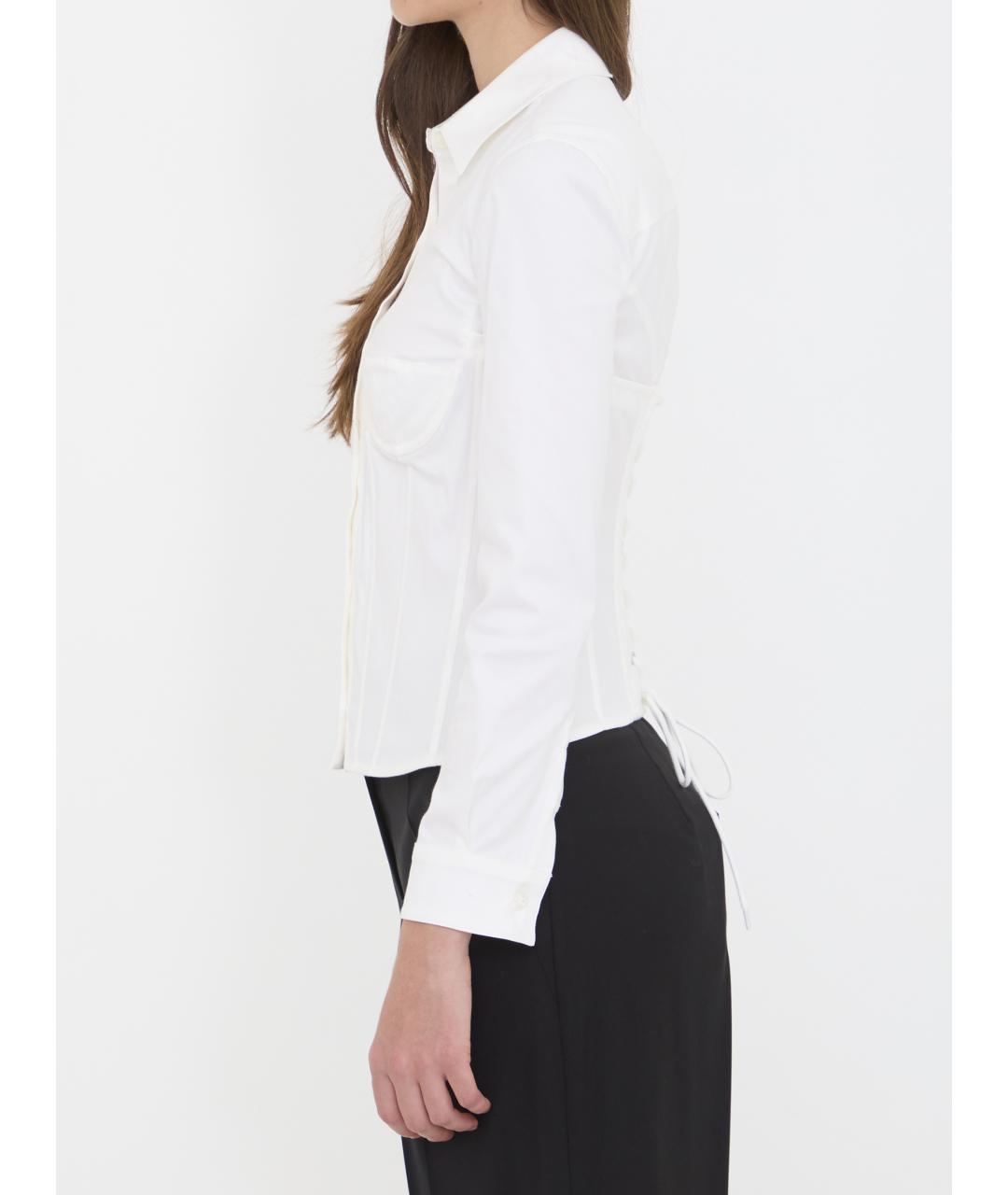 BALENCIAGA Белая хлопковая рубашка, фото 4