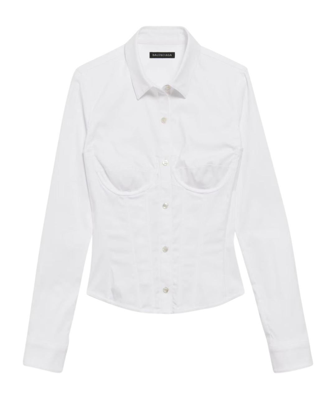 BALENCIAGA Белая хлопковая рубашка, фото 1