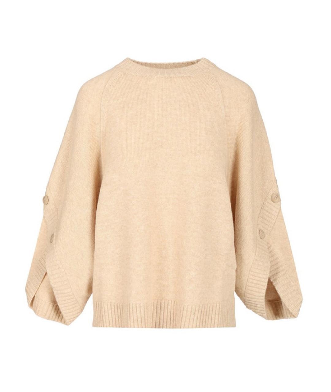 MAX MARA Бежевый шерстяной джемпер / свитер, фото 1