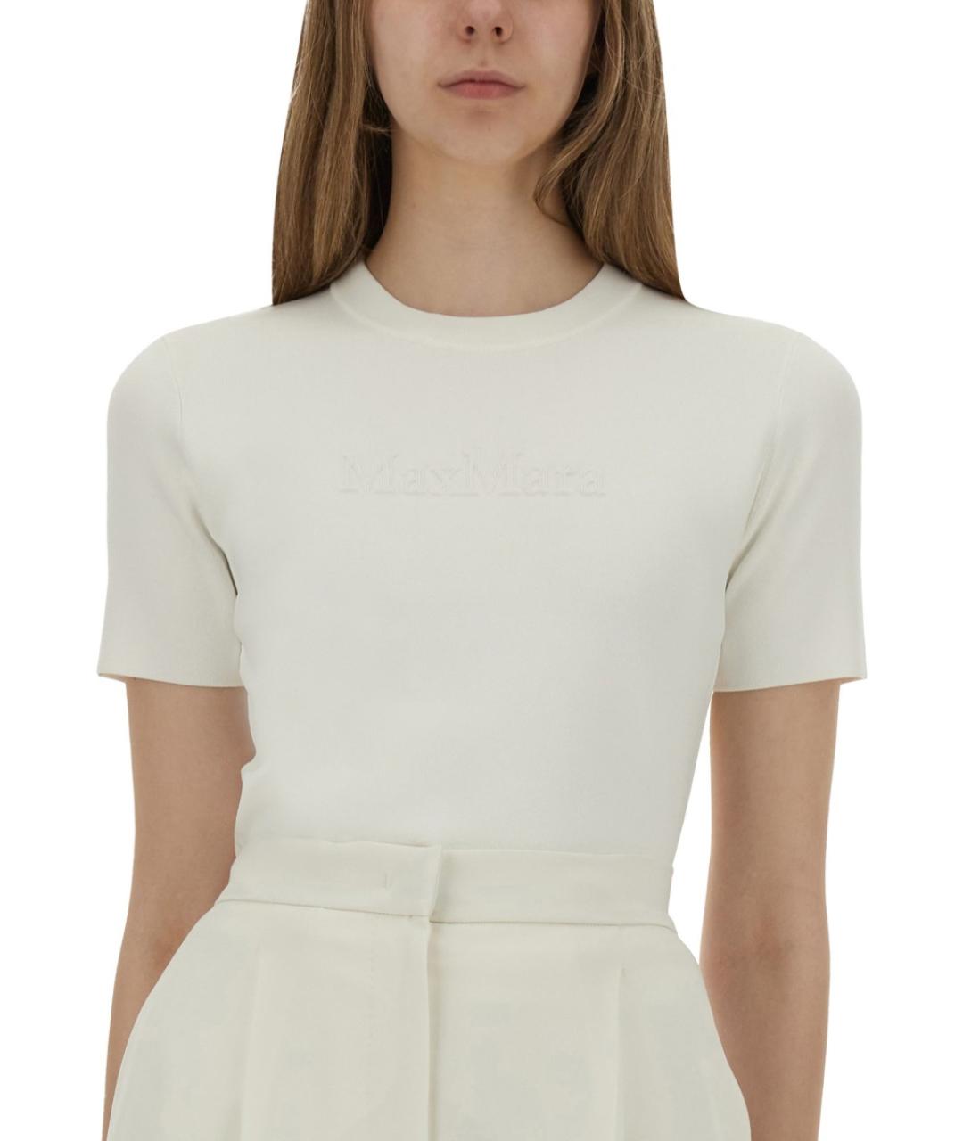 MAX MARA Белая футболка, фото 4