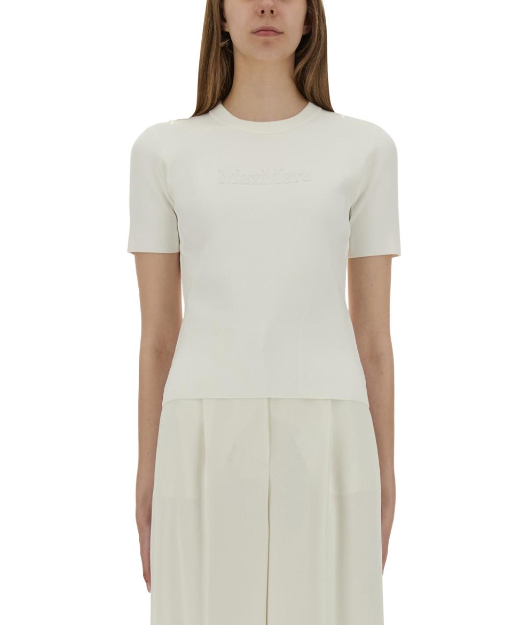 MAX MARA Белая футболка, фото 5