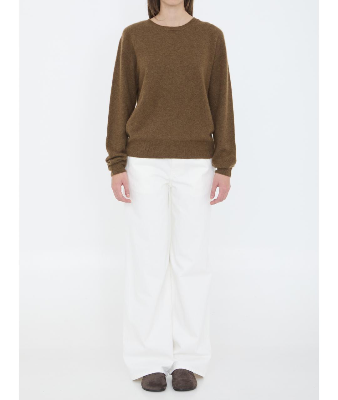 THE ROW Коричневый кашемировый джемпер / свитер, фото 6