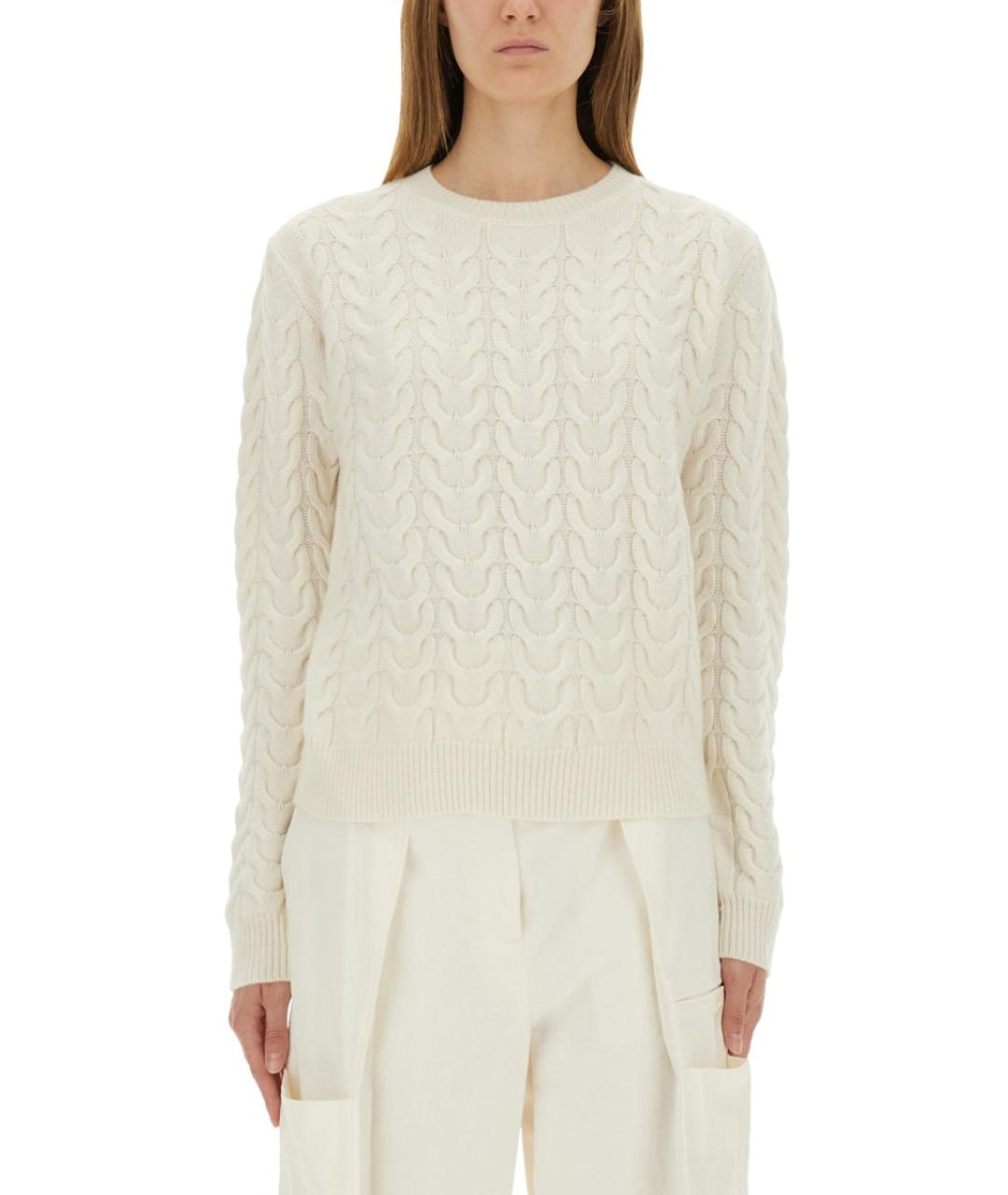 MAX MARA Белый кашемировый джемпер / свитер, фото 2