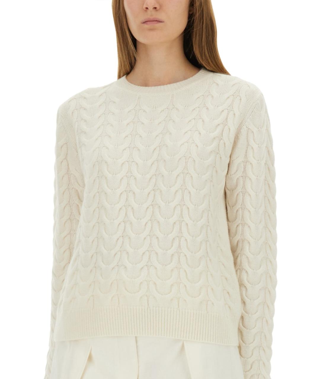 MAX MARA Белый кашемировый джемпер / свитер, фото 5