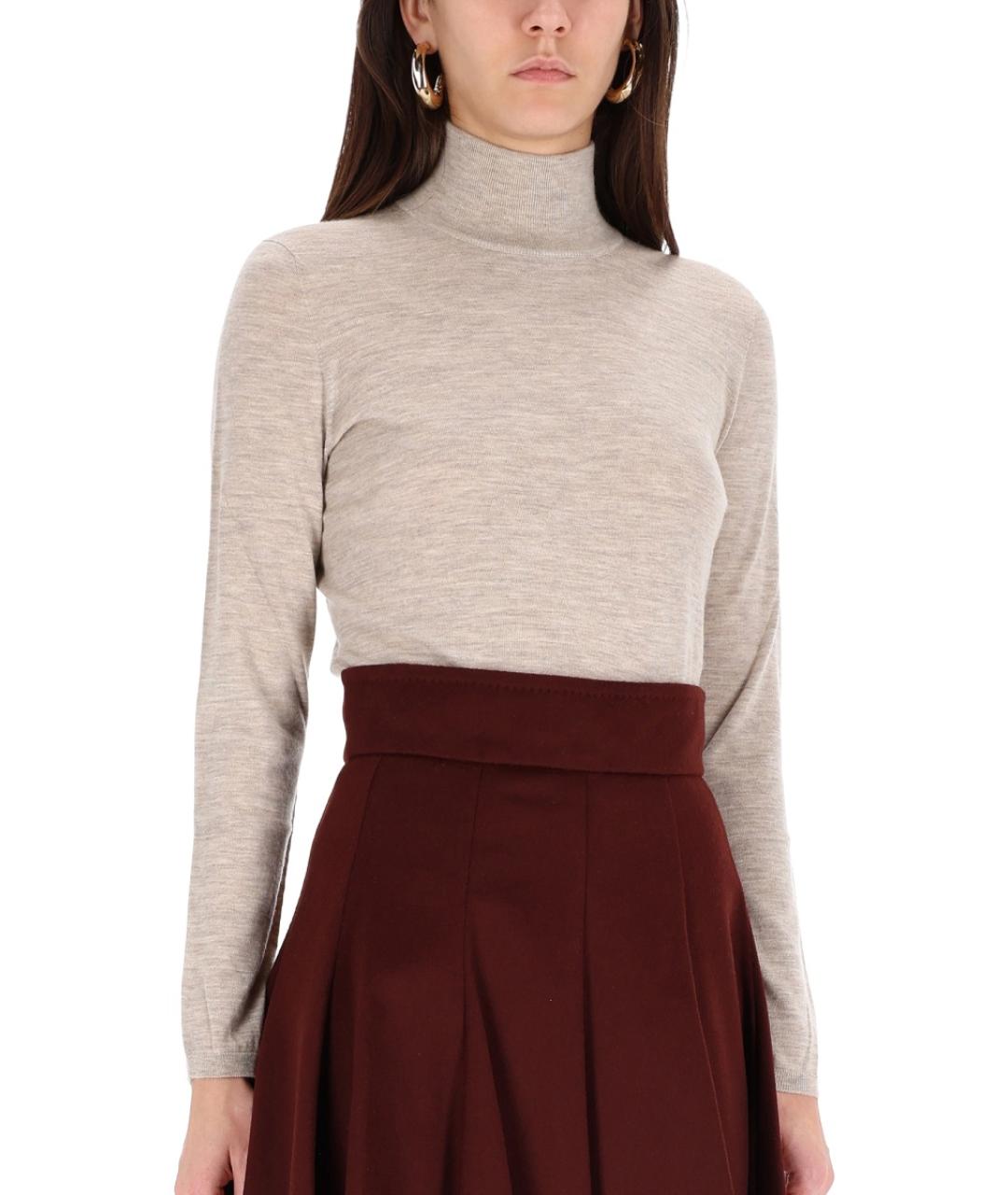 MAX MARA Бежевый кашемировый джемпер / свитер, фото 4