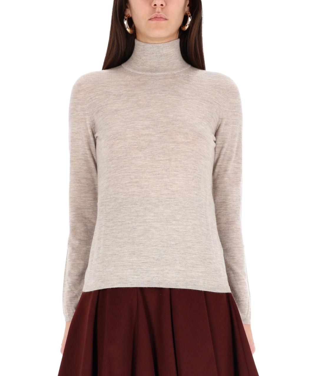 MAX MARA Бежевый кашемировый джемпер / свитер, фото 2