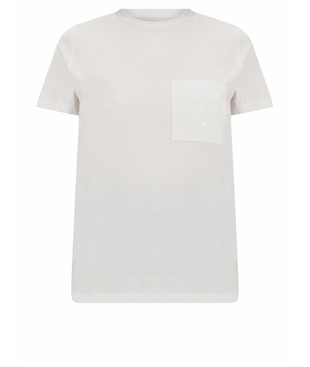MAX MARA Белая хлопковая футболка, фото 1