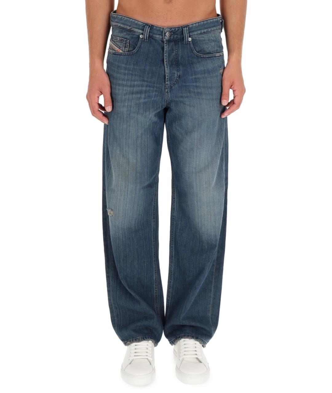 DIESEL Синие хлопковые повседневные брюки, фото 5