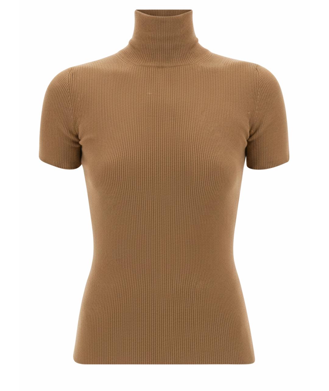 MAX MARA Бежевая шерстяная футболка, фото 1
