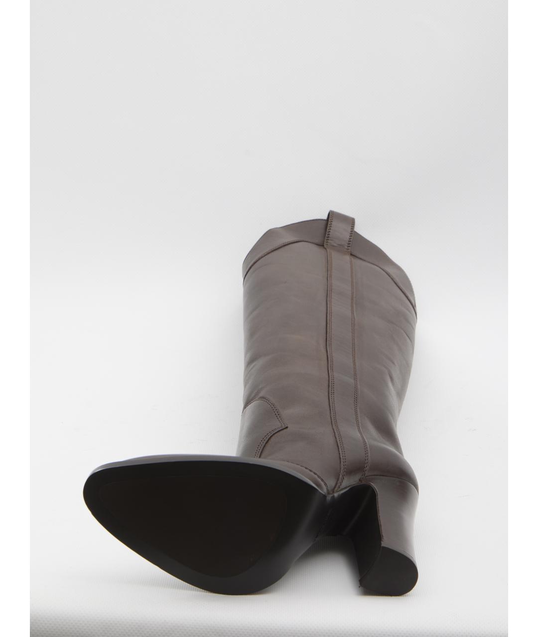 PARIS TEXAS Коричневые кожаные сапоги, фото 4