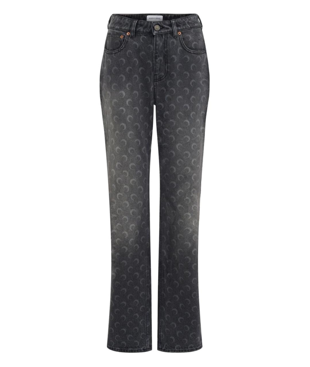 MARINE SERRE Серые хлопковые джинсы слим, фото 1