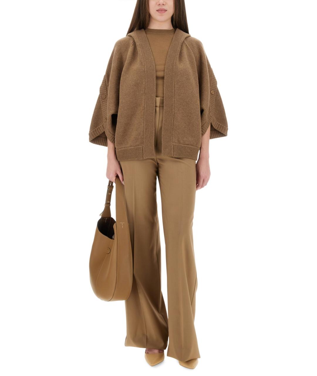 MAX MARA Коричневый шерстяной кардиган, фото 3