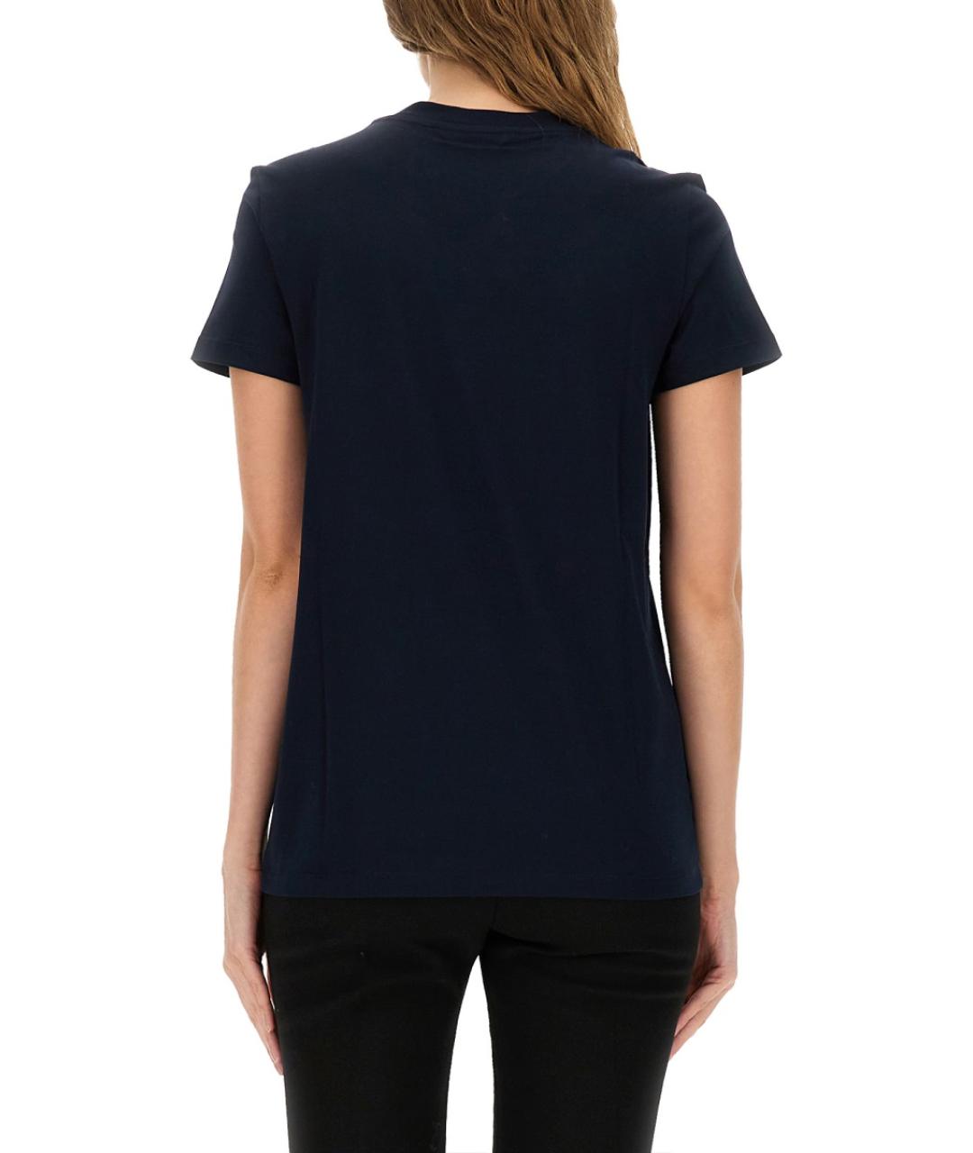 MAX MARA Синяя хлопковая футболка, фото 3