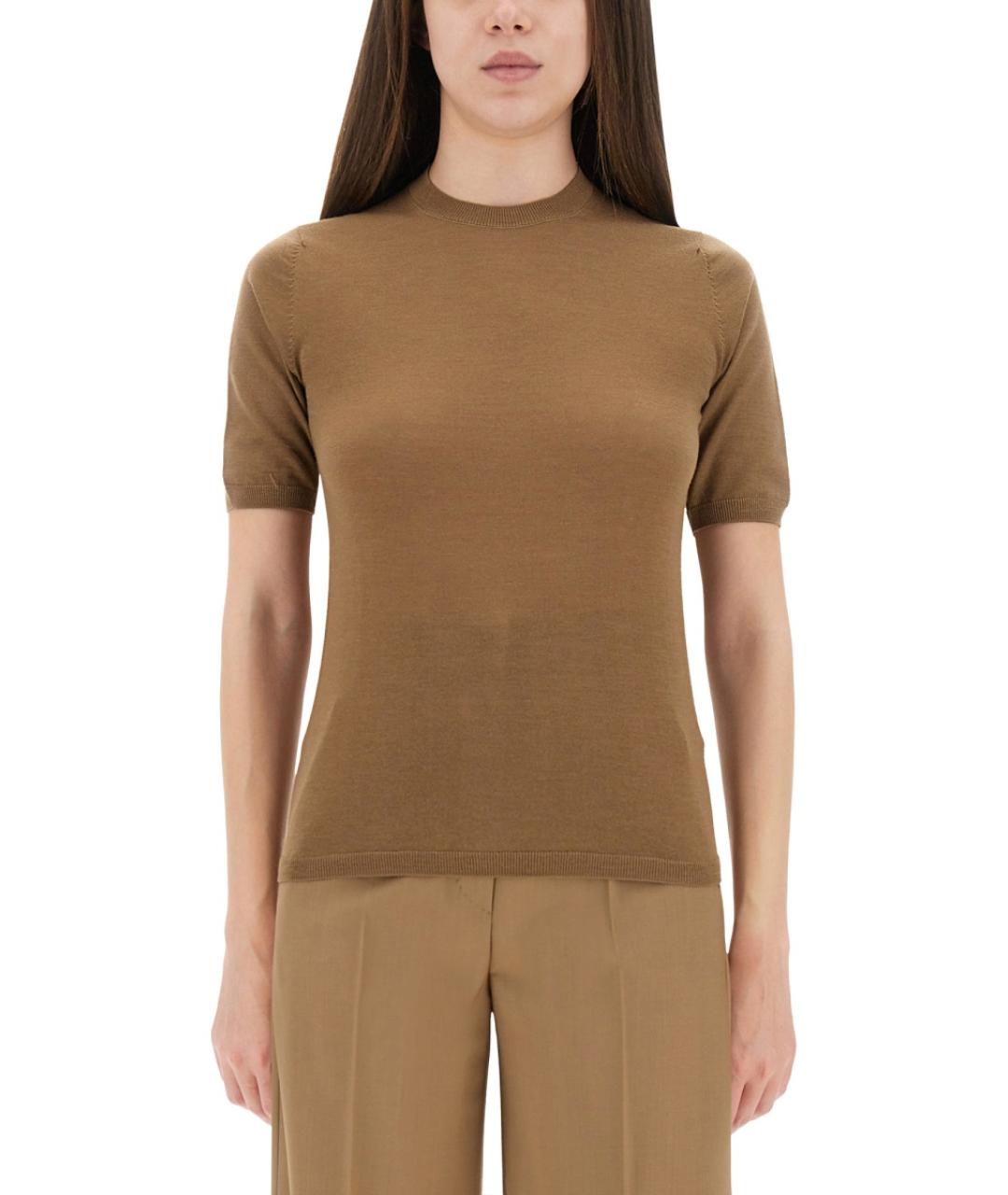 MAX MARA Коричневый шерстяной джемпер / свитер, фото 2