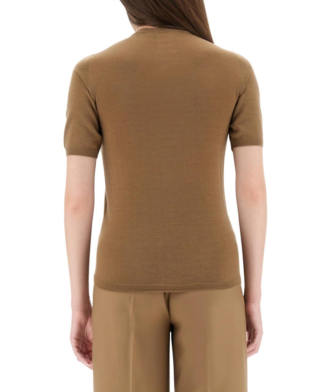 MAX MARA Коричневый шерстяной джемпер / свитер, фото 4