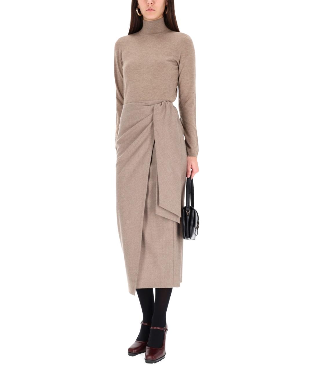 MAX MARA Бежевый кашемировый джемпер / свитер, фото 3