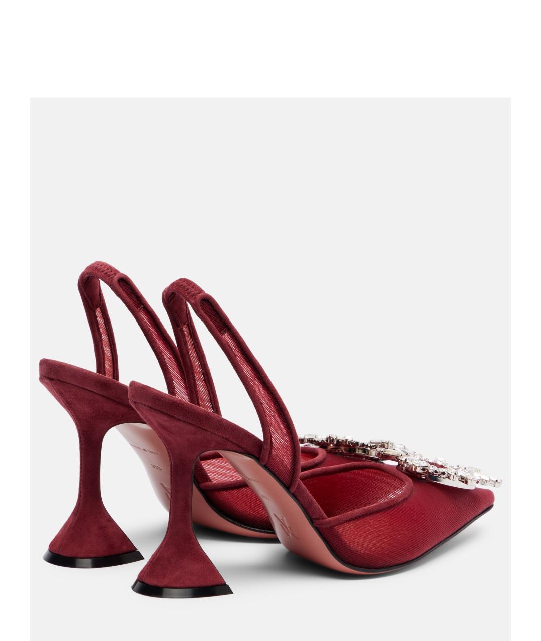 Amina Muaddi Красные туфли, фото 3