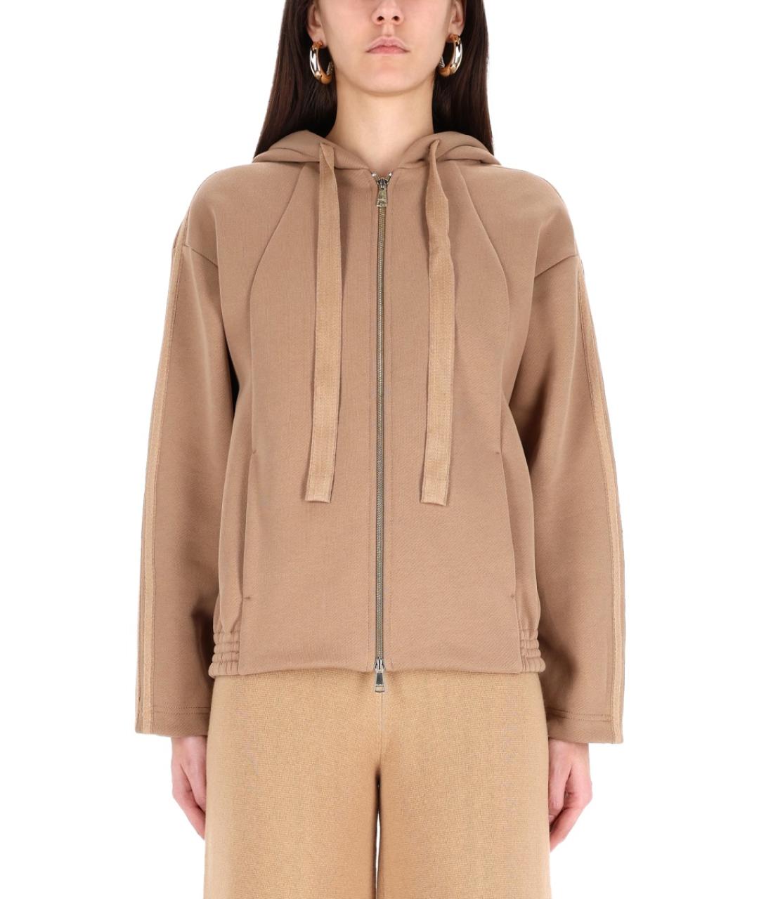 MAX MARA Коричневый хлопковый джемпер / свитер, фото 2