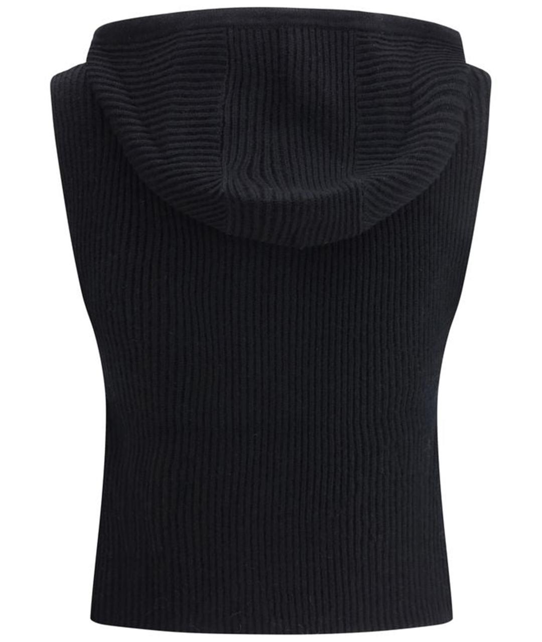 MAX MARA STUDIO Черная шерстяная жилетка, фото 2