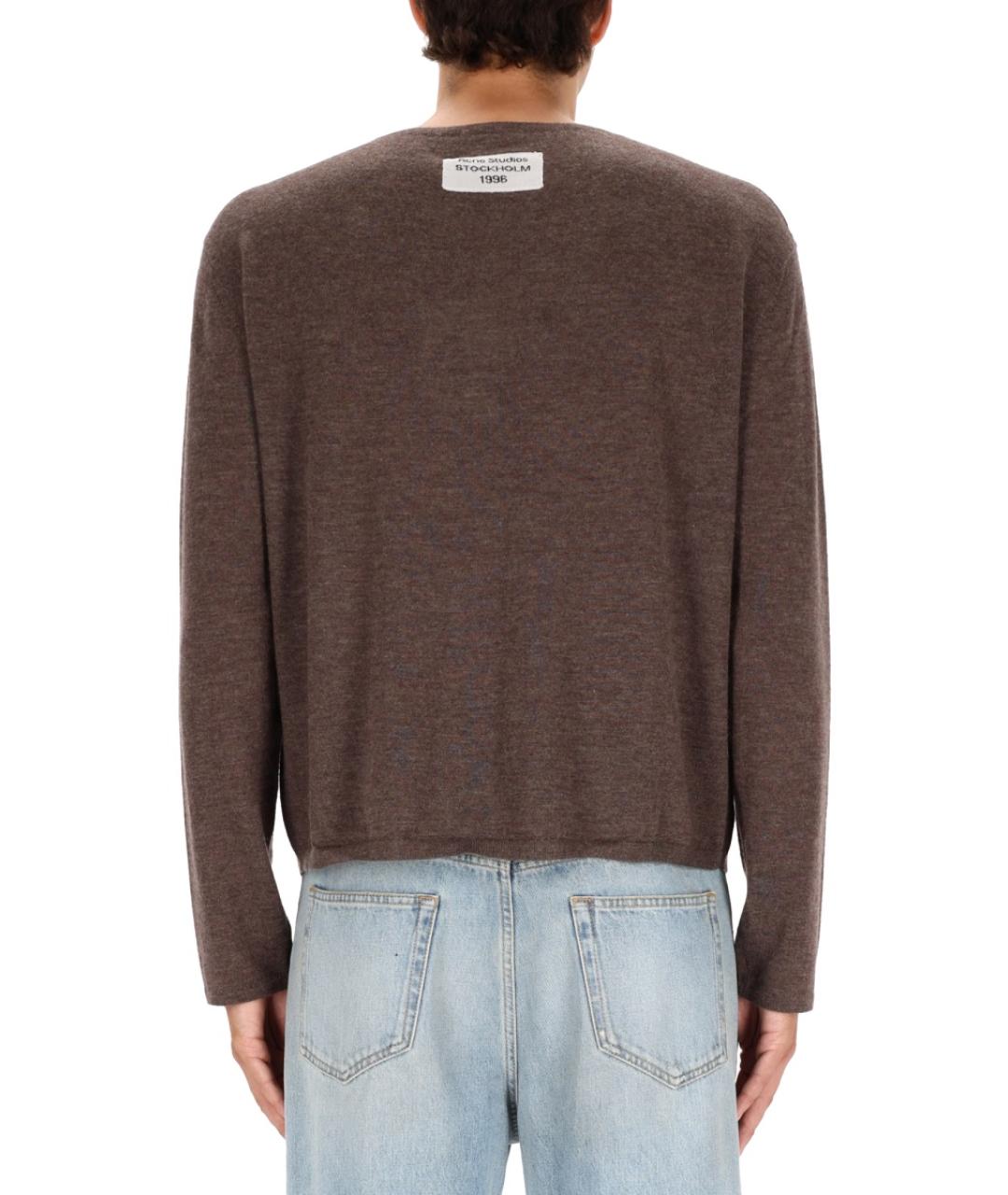ACNE STUDIOS Коричневый кашемировый джемпер / свитер, фото 3