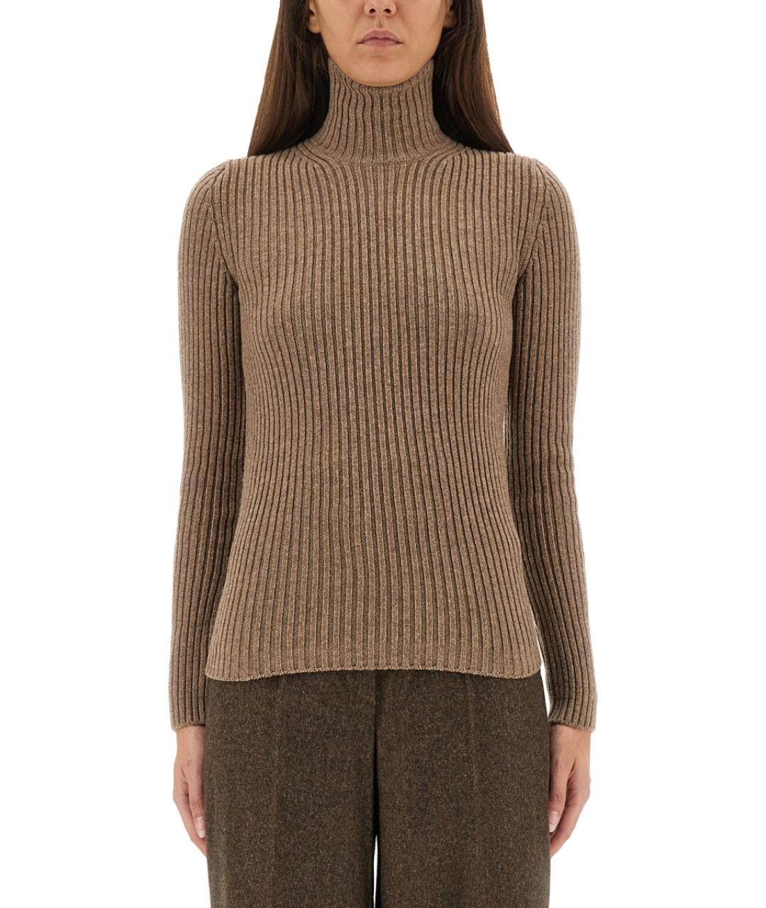 MAX MARA Коричневый шерстяной джемпер / свитер, фото 2