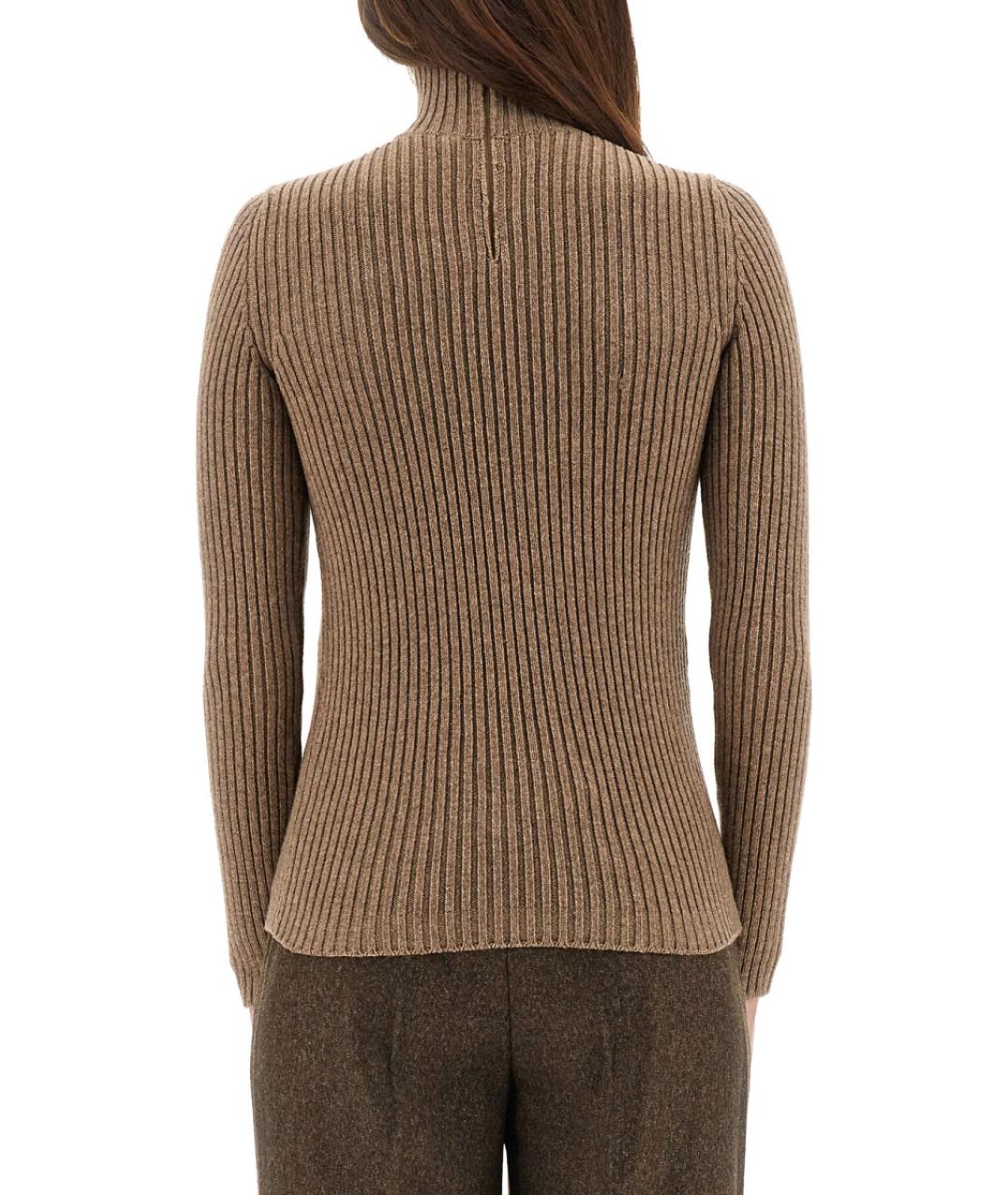 MAX MARA Коричневый шерстяной джемпер / свитер, фото 4